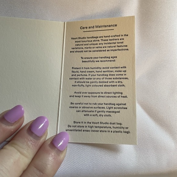 VOORT STUDIO Belgian Designer Mini Bag Sand Tan Purse Crossbody W Strap NEW $833 - Picture 13 of 16